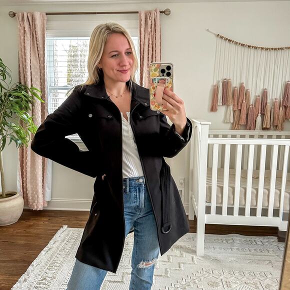 Metro x Kristen Blake Trench Coat Black M - Picture 2 of 11